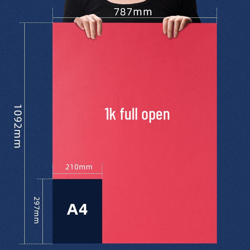 Yuanhao Extra Thick 250g Large Cardstock Sheets: Macaron Morandi Colors (Green, Red, White, Blue, Black, Pink, Yellow, Orange, Grey)