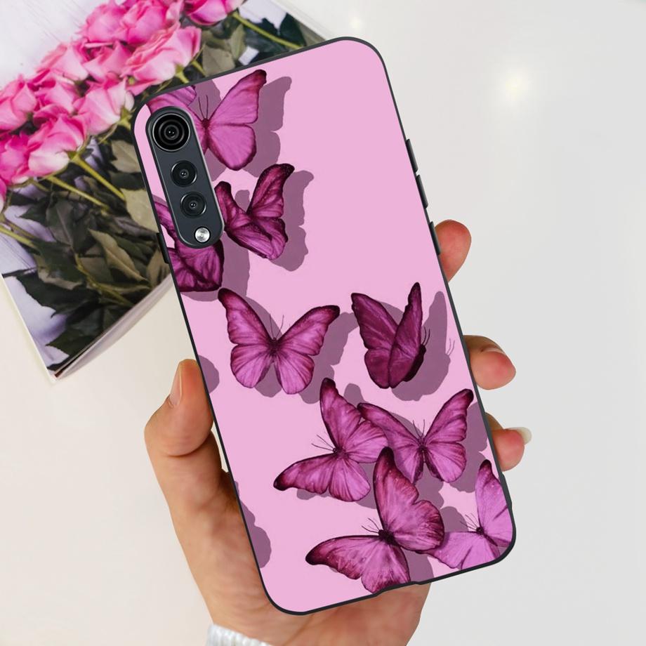 For LG Velvet 5G 4G / Velvet 5G UW Case Cute Cartoon Panda Flower Luxury Soft Silicon Phone Case Back Cover Capas