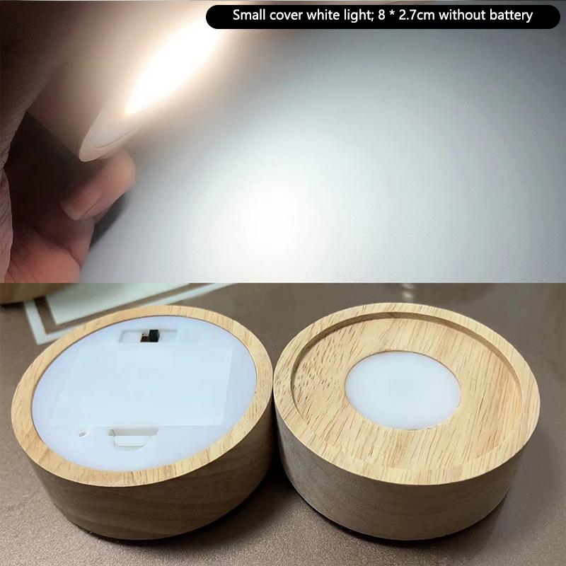 

1 шт. Хрустальные стеклянные художественные украшения Работающие от батареек Квадратная/Круглая Деревянная Светодиодная Подсветка Дисплея Подставка Держатель Настольная Лампа Основание