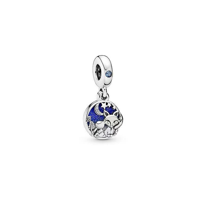 Pandora 925 Sterling Silver Mickey & Minnie Train Charm Beaded Bracelet Pendant