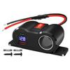 12V Car Charger Power Adapter QC3.0 &PD3.0 Outlet Cigarette Lighter Socket Splitter with LED Voltmeter for RV Marine Boat