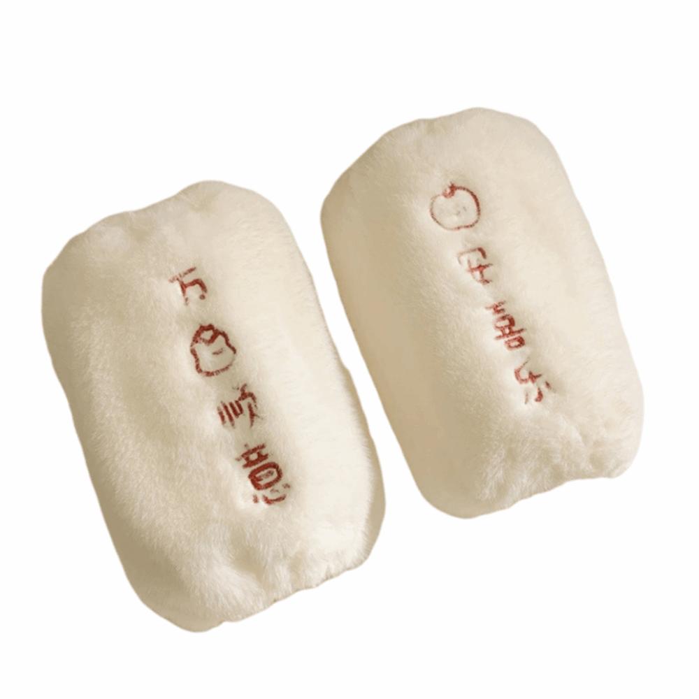 

Solid Color Plush Sleeve Covers Faux Fur Arm Warmer Sleeves Comfortable Protective Sleeves Office Set 4
