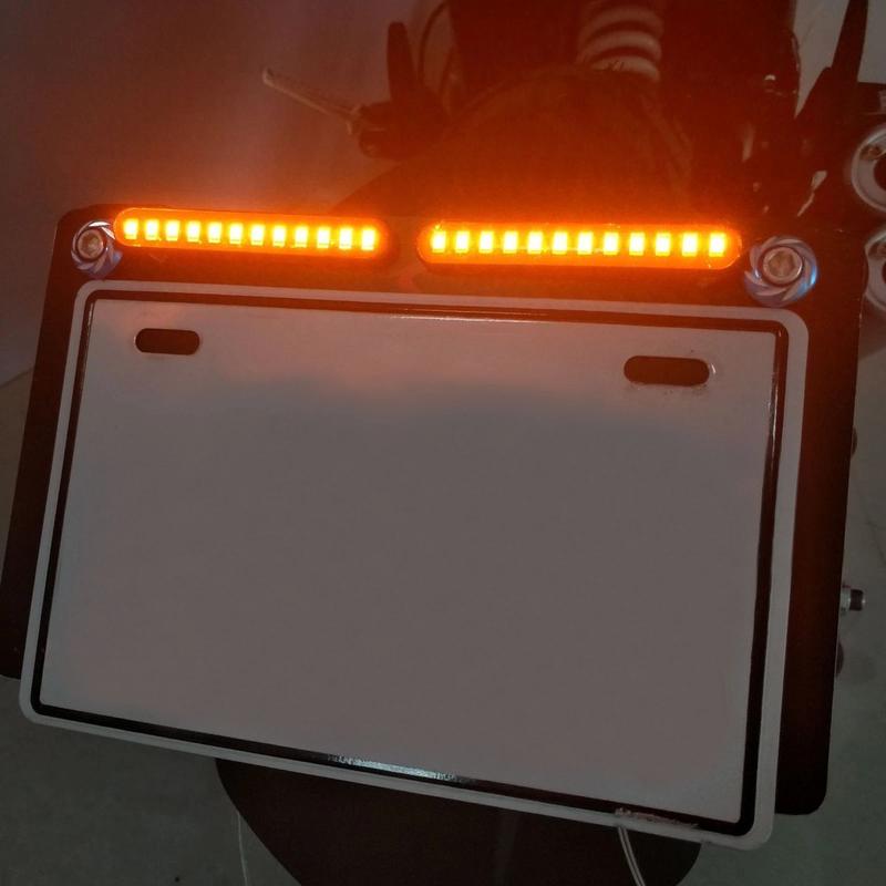 2pcs Universal 12LED Light Strip Motorcycle Motorbike Turn Signal Indicators Light Lamp Amber