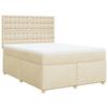 Maison Exclusive - Sommier à lattes de lit avec matelas Crème 160x200 cm Tissu