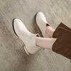 New Autumn Booties Women's Round Toe Spliced Rear Zipper Soft Sole Anti-Slip Wear-Resistant Ankle Boots