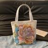 Retro simple classical style national flower gold silk embroidery craft change bag cosmetic bag mobile phone bag
