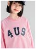 Tao Town Girls' Autumn Letter Print Sweatshirt - Fashionable Casual Long Sleeve Top for Kids