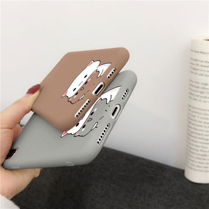 Cute Couple Cat Cover For Samsung Galaxy A50 A51 A52 A72 A10 A11 A12 A20 A30 A31 A32 A22 A40 A41 S9 S10 S20 FE S21 Plus TPU Case