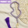 Stilvoller Glas-Tasbih 33 Perlen Islamische Gebetsperlen Muslimisches Armband mit Quasten Unisex Spirituelles Meditationszubehör