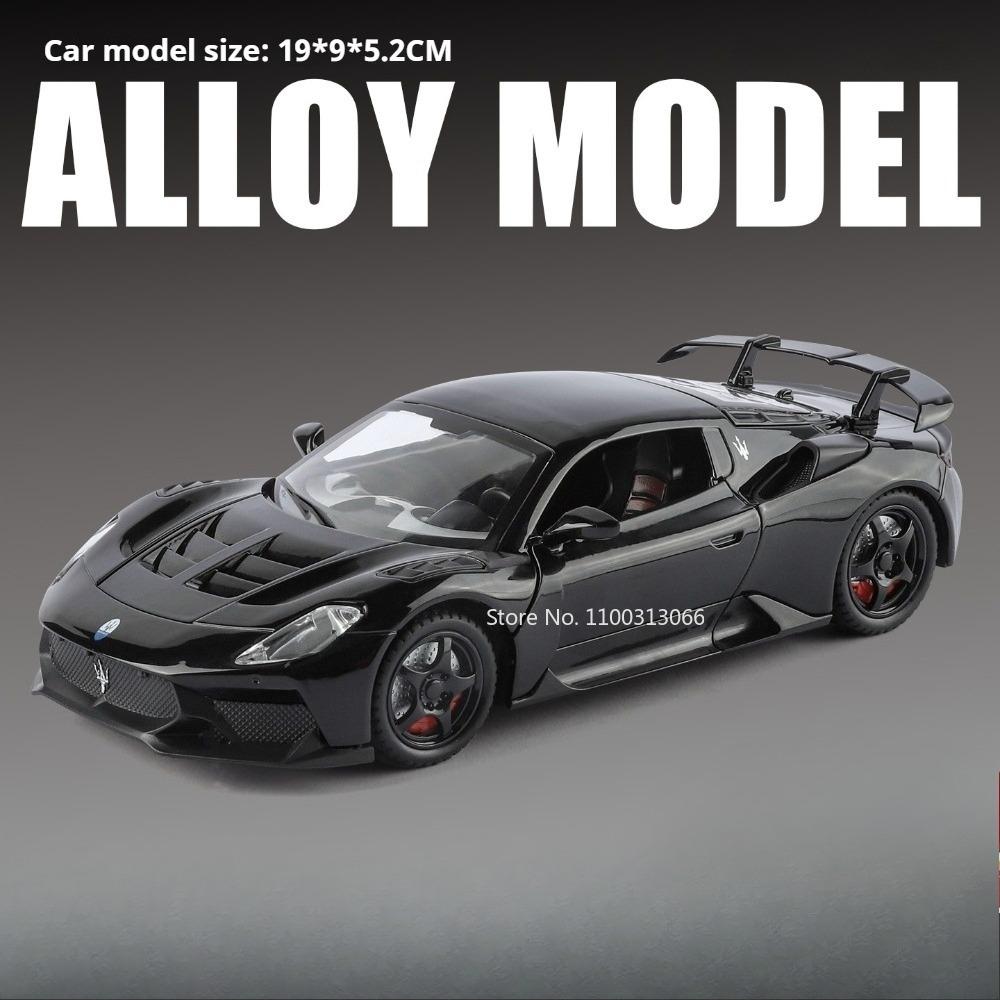 1:24 GT2 Valkyrie Model Toys Alloy Diecast Cars Doors Opened with Light Music Pull Back Miniature Vehicle Sports Car Toy for Boy