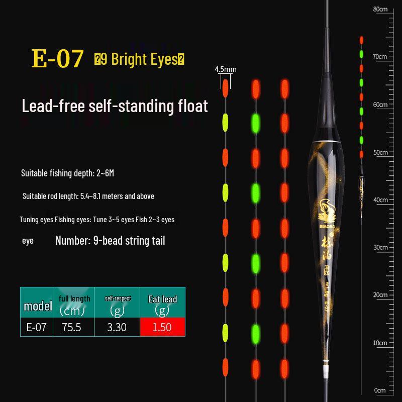 Lead-Free Luminous Dual-Use Electronic Fishing Float for Day/Night - Ideal for Carp and Crucian Carp Fishing