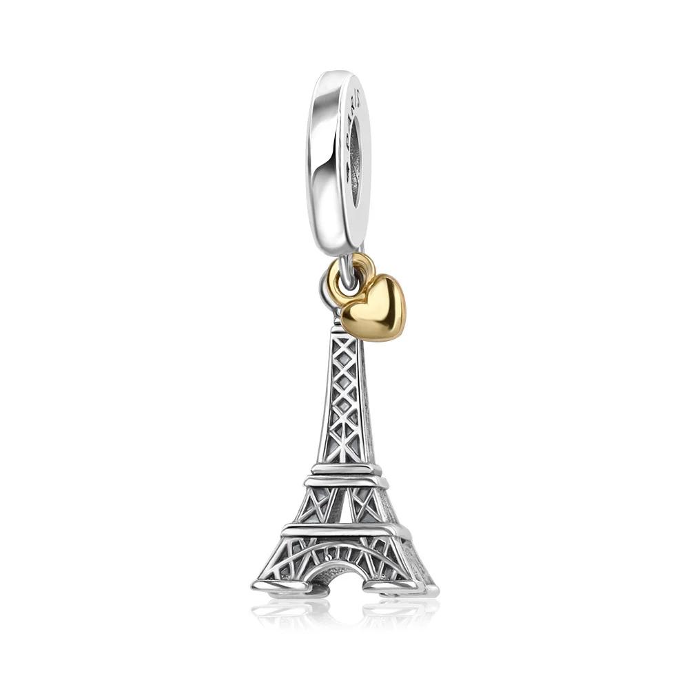 New Statue Of Liberty Charms Paris Eiffel Tower Car Travel Beads Fit Original Copper Bracelet Diy Fine Jewelry Gift