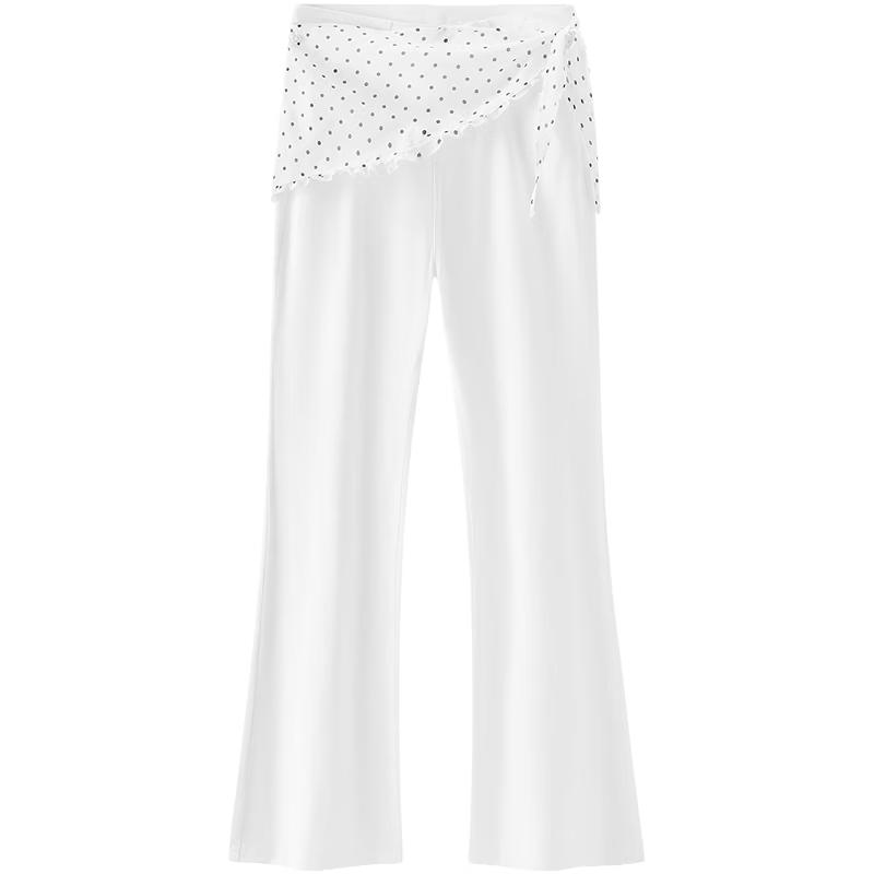 Женские свободные расклешенные повседневные брюки в горошек Semir XL