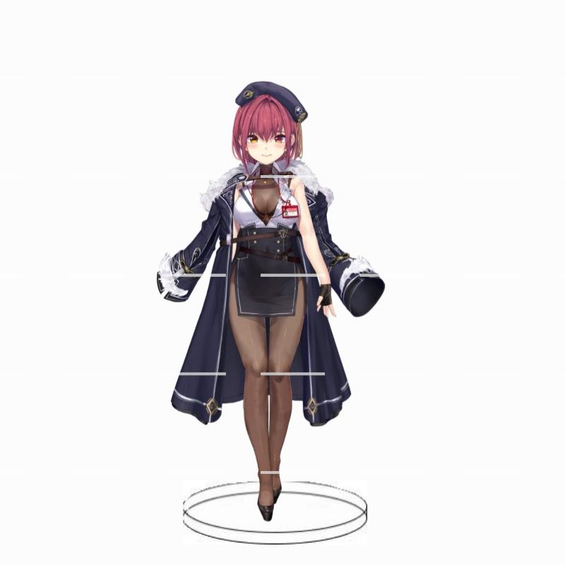 Animation Hololive anchorwoman acrylic insert card white blowing snow summer color festival animation peripheral decoration