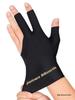 High Elastic Three-Finger Billiard Glove with Logo Print E18