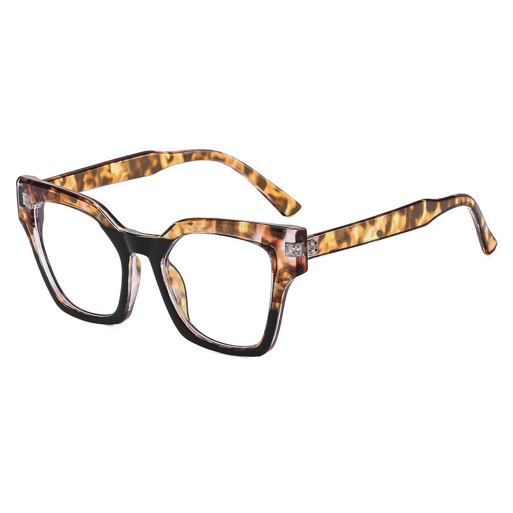 New blue light blocking glasses for women, color block plain glasses, trendy color blocking, can be paired with nearsighted glasses frames