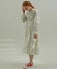 MANAVIS7 Scribble Cotton Dress Ivory