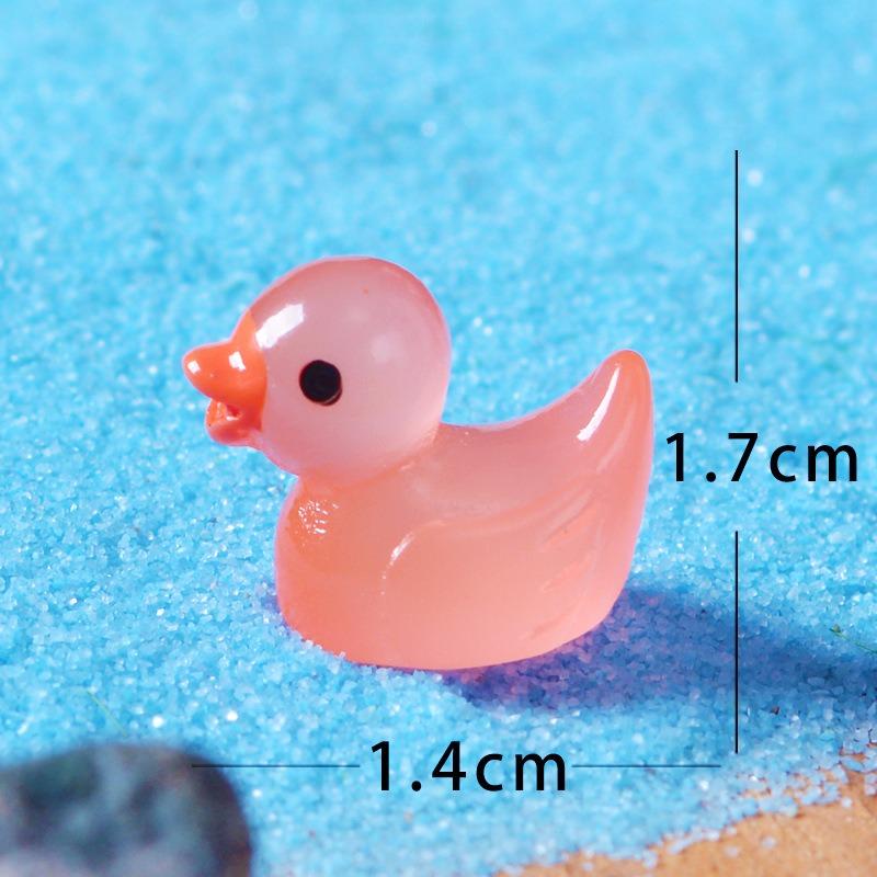 30 st Lysande Anka Mikrolandskap Animation Tre-dimensionella Miniatyrdekorationstillbehör Harts Hantverk Prydnader