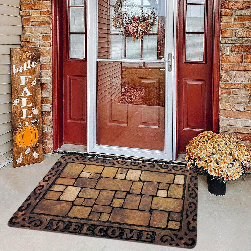 Household Dust-proof and Non-slip Crystal Velvet Floor Mat