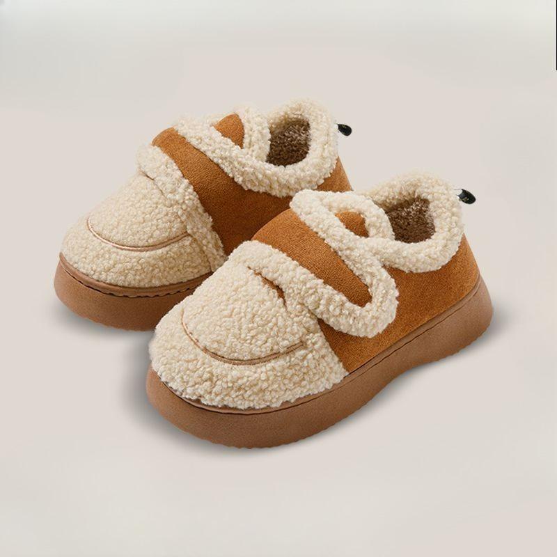 New Style of Slippers, Thick-soled, Anti-slip, Warm and Fleece Padded Cotton Shoes for Women