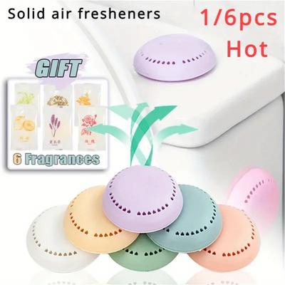 6 adet Uzun Ömürlü Aromaterapi Hava Spreyi Tabletleri Bonus Kokulu Kabuk ile Aromatik Katı Koku Giderici Evler Araba Banyo için