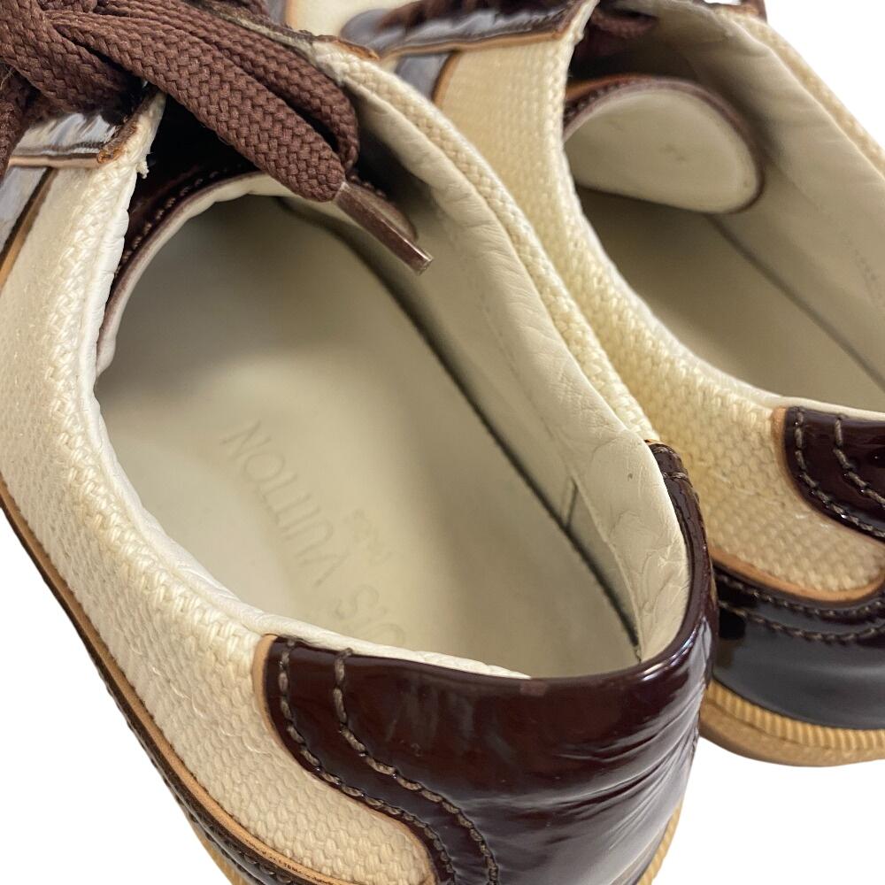 Louis Vuitton Patent Leather Sneakers Brown Patent Leather Women Used