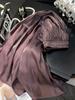 Pearlescent luster yarn pleated pleated skirt summer women medium and long hanging high waist a word 2025 new