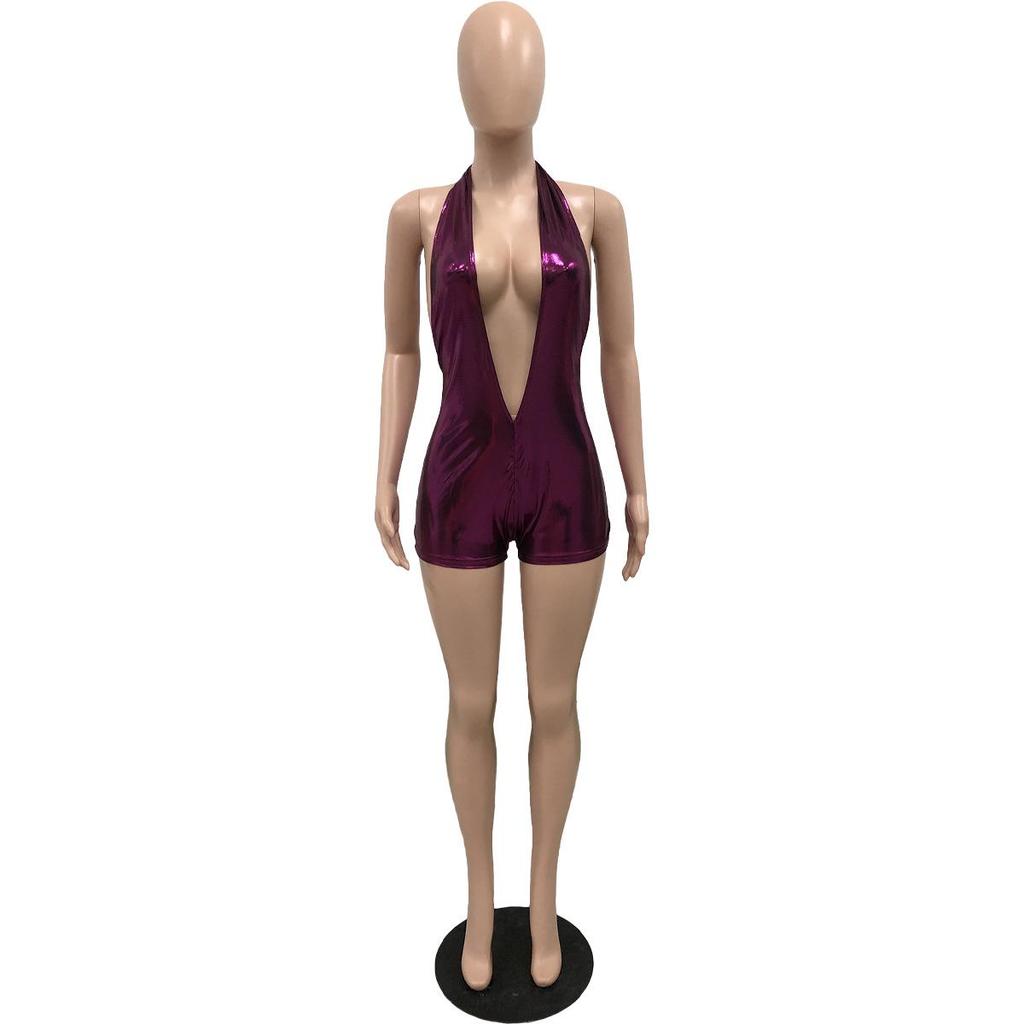 2023 Women's Deep V Halter Backless Slimming Jumpsuit