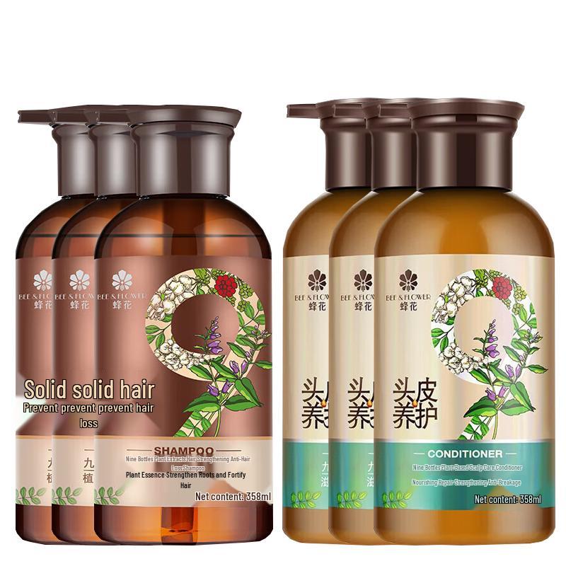 Bee & Flower Nine Jars Plant Extract Hair & Scalp Care Set