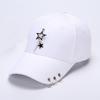 Czapka baseballowa Hip Hop z pierścieniem Czapka typu snapback Kobiety Mężczyźni Czapki typu trucker Daszki Regulowana Vintage Żelazny łańcuch Czapki outdoorowe Czapka taty