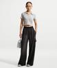 NIKE Sportswear Tight Crop Polo W - Wolf Grey:Heather:White / Io2730-012