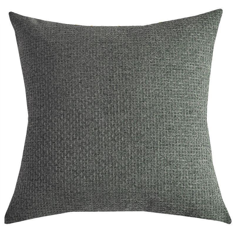 

Хлопок и Лен Однотонная Простая Подушка Подушка для Дивана в Гостиной Офисная Однотонная Прикроватная Наволочка Толстый Лен B- 021 Gray Rectangular 35x 50 single pillowcase