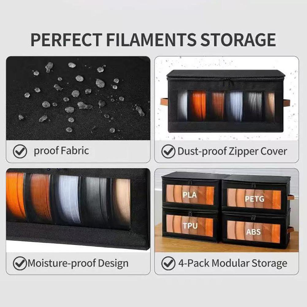 New Consumables Storage Box Dustproof Filament Container Holder Rack Modular Stackable For Home Office Workshop Organizer