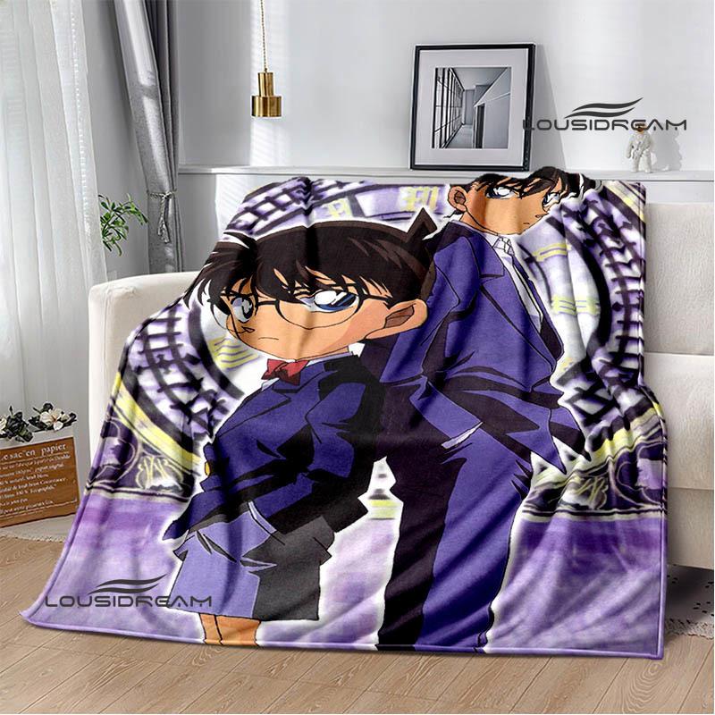 Detective Conan Cartoon Printed Blankets Picnic Blanket Warm Flannel Blankets Home Bed Linings Blankets for Beds Birthday Gift