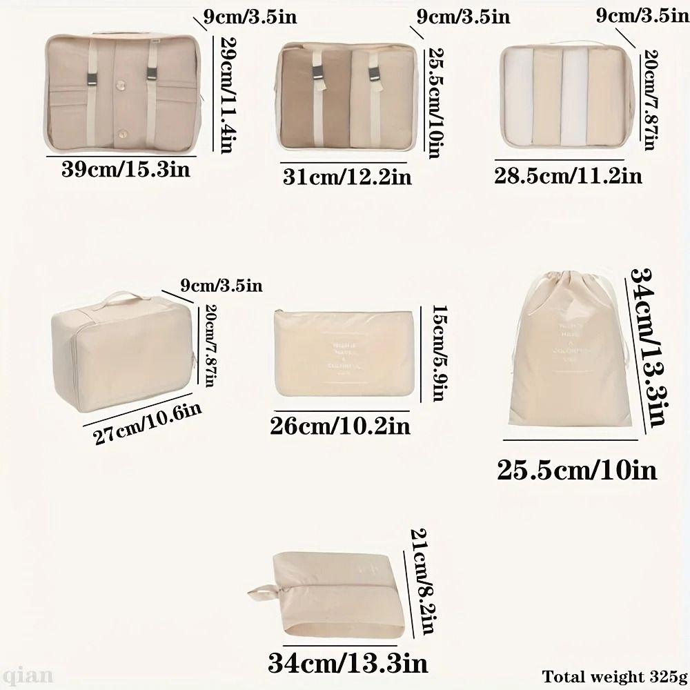 Waterproof Travel Compression Packing Cubes Bag Space-saving Thickened Luggage Storage Bag Wear-resistant Durable