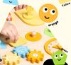 New Wooden Multifunctional Busy Board: Children's Educational Toy with Bead Maze, Gear, Alarm Clock, and Inlay Board.