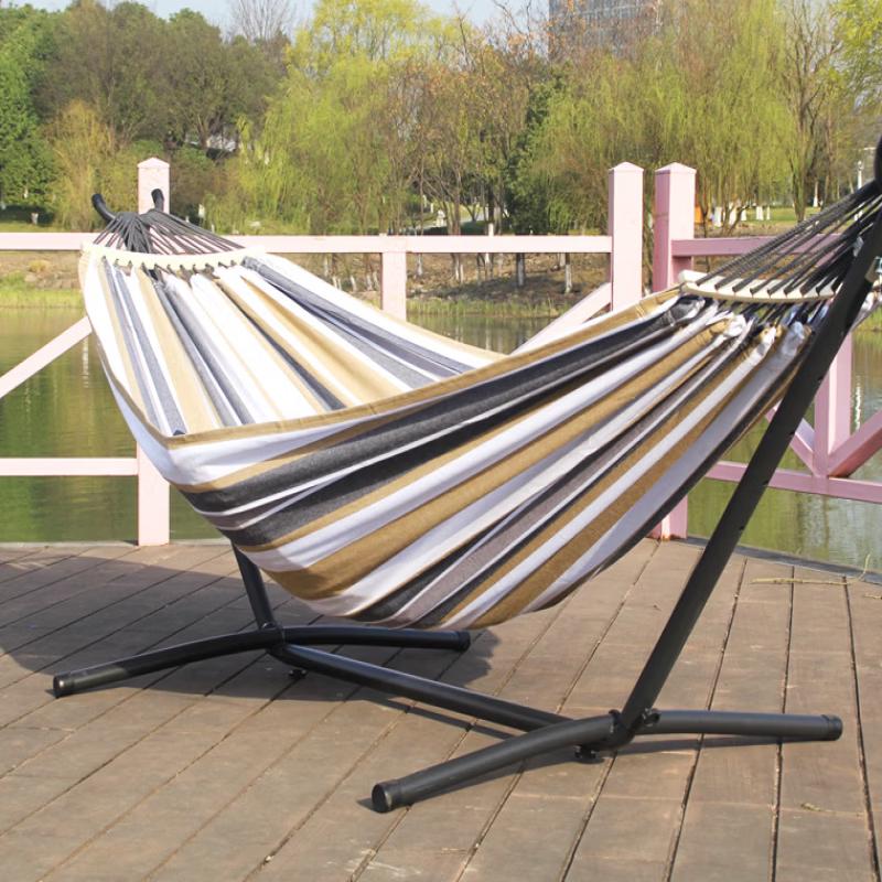 Outdoor Canvas Hammock with Stand