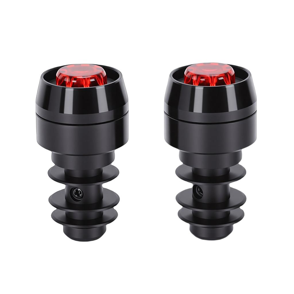 Bike Handlebar End Light Aluminum Alloy 3 Lighting Modes Mini Turn Signal Rear Security Light for Cycling Black