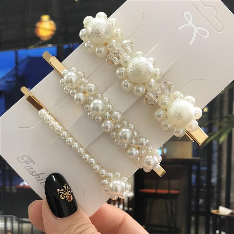 6PCS Fashion Pearls Flower Chinese Hair Clips Pins For Girls Headwear Sweet Hairpins Hair Accessories Women