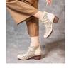 Hollow Out, Thick Heel, Short Boots, Martin Boots, High Heels, Round Toe Shoes, Cool Boots, Thick Heel Sandals