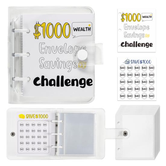 25 Envelopes Money Saving Challenge Binder Mini Cash Saving Budget Book to