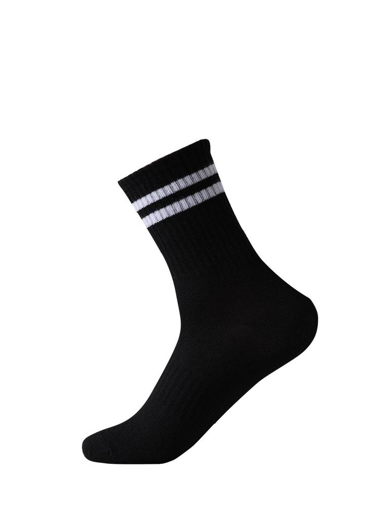 Women's Striped Mid-Calf Over-the-Knee Non-Slip Sports Socks: Two-Stripe Spring/Autumn Versatile Casual Style.