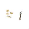 Modern Sculpture Bookshelf Ornament with African Tribal Lady Figurine Vintage Art Crafts Decorative