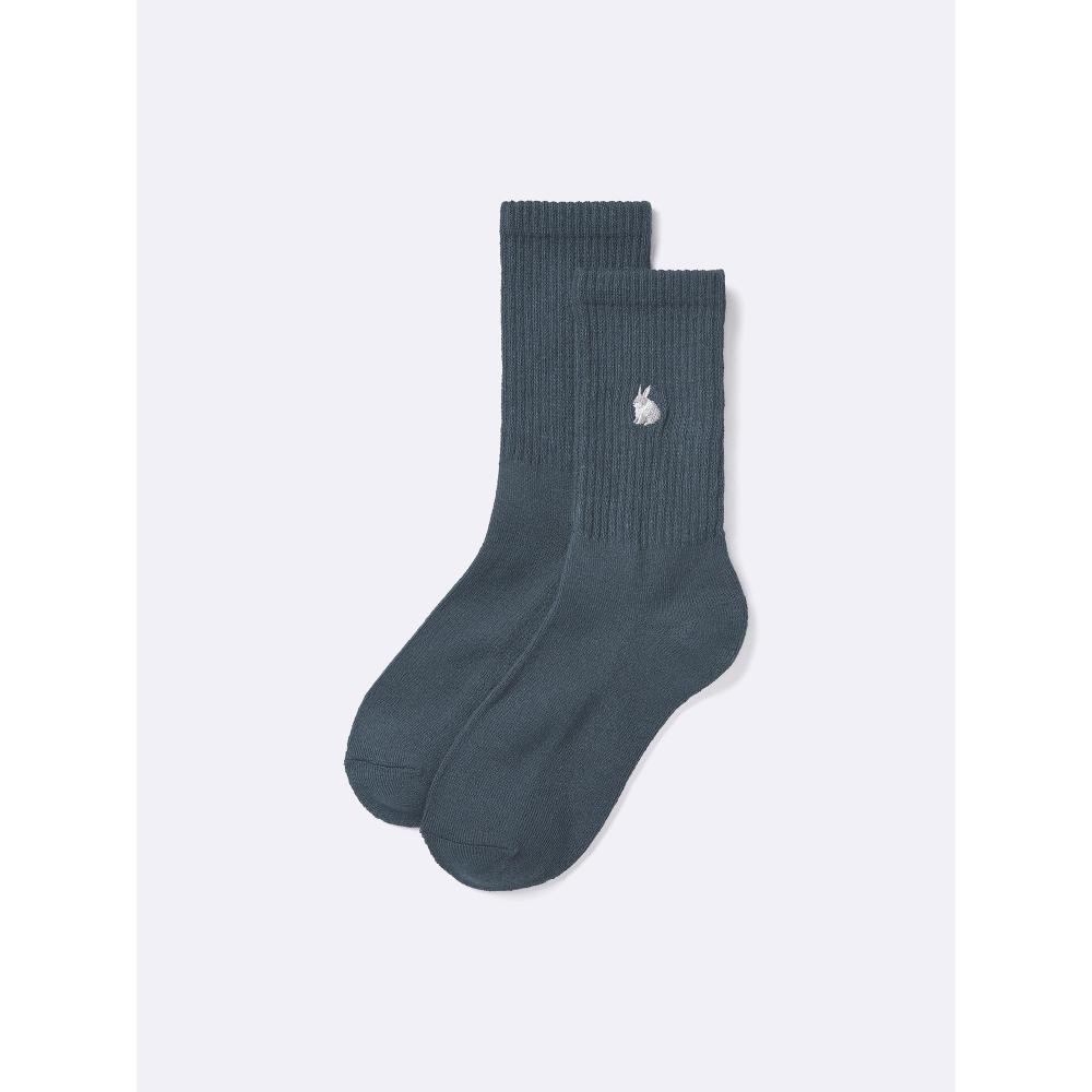 Gu Style Heat Pile Crew Socks Embroidery