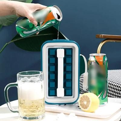 Ice Hockey Pot 2-in-1 Ice Grid Mold Pot Shaped Ice Maker Convenient Folding Ice Hockey Machine Frozen Ice Block Silicone