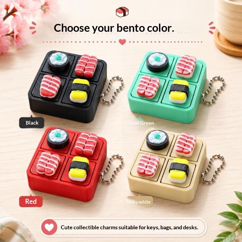 Niedliche Sushi-Tastatur Fidget Schlüsselanhänger 1 Stück Stressabbau PLA 3D Taschenanhänger für Rucksack Dekoration Teenager Tägliche Nutzung Geschenk