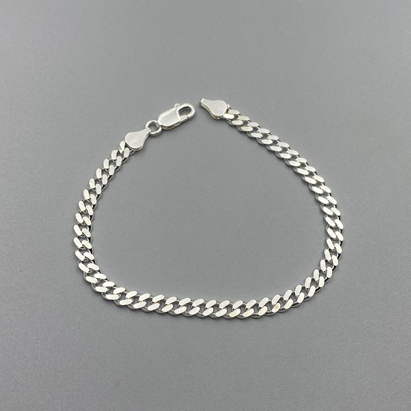 Sinya 925 Silver Cuban Chain Bracelet Biggest Promotion Pure Real Silver Fine Jewelry Man Women Bracelets 18cm