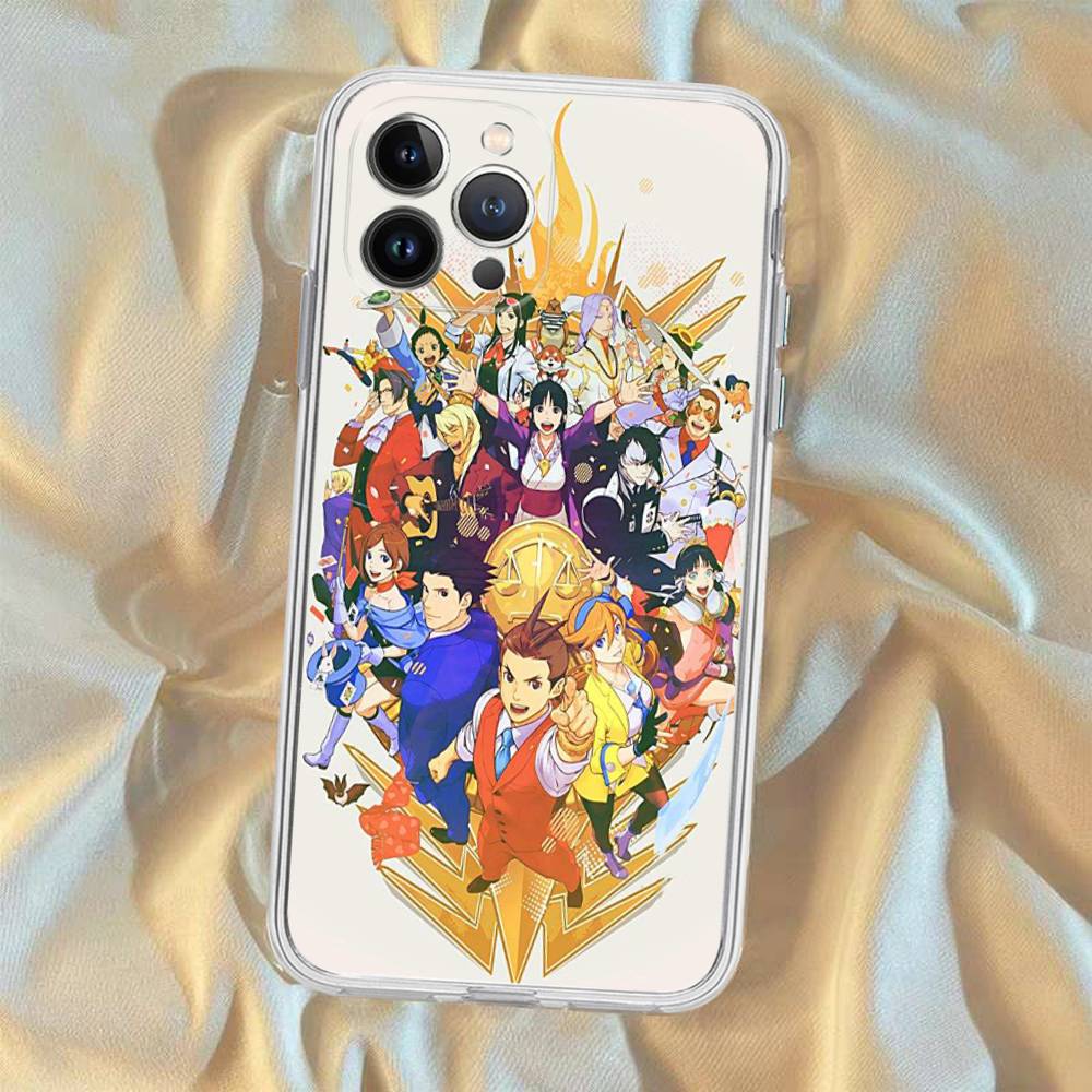 

Gyakuten Saiban A-Ace A-Attorney Phone Case For IPhone 16 15 14 11 12 13 Mini Pro XS Max Cover 6 7 8 Plus X Funda Shell iPhone 16 pro