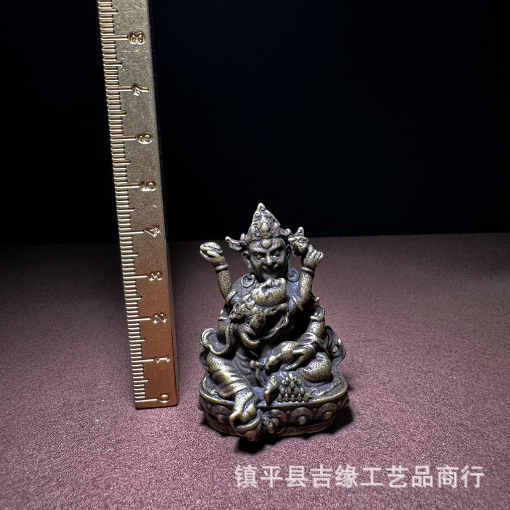 Huang Cai Shen Antique Imitation Crafts Copper Sculpture Ornament Iron Pendant Accessory Hanging Tibetan Style Collectible Craft