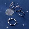 Minimalist Inlaid Cubic Zircon 12 Constellation Rings For Women Zodiac Sign Adjustable Finger Ring Simple Silver Color Jewelry